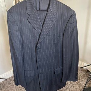 Hickey Freeman - Luxurious Blue Striped Suit 42R